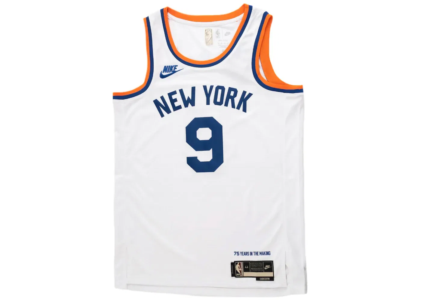 Мужская джерси Nike NBA New York Knicks RJ Barrett Classic Edition Jersey, White/Blue