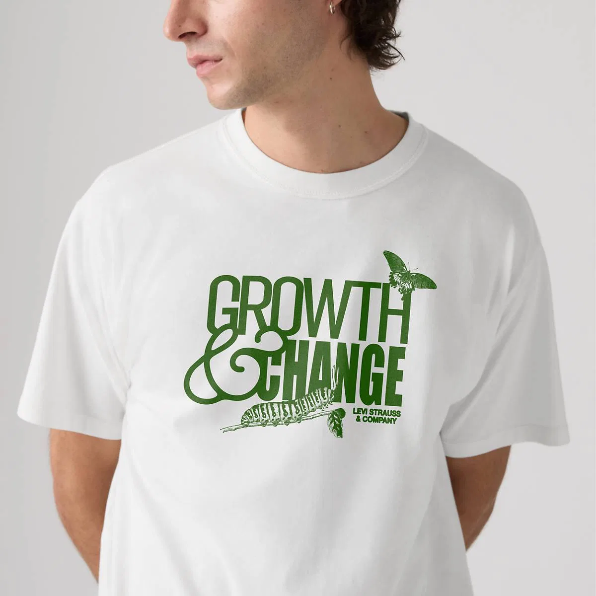 Винтажная футболка с графическим принтом Levi's, Growth And Change White - White — фото 2
