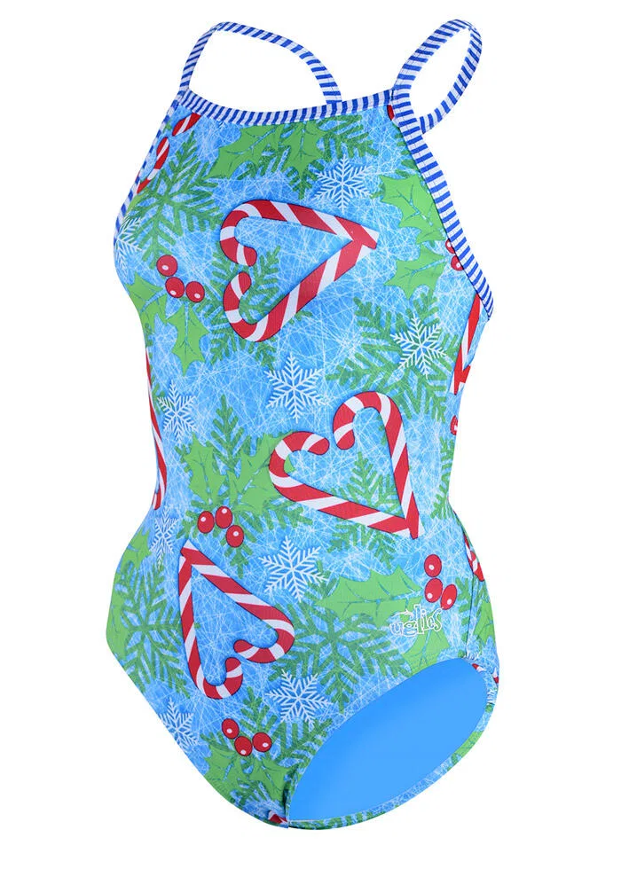 Детский купальник с принтом Holly Jolly Dolfin, Blau Grun Blau