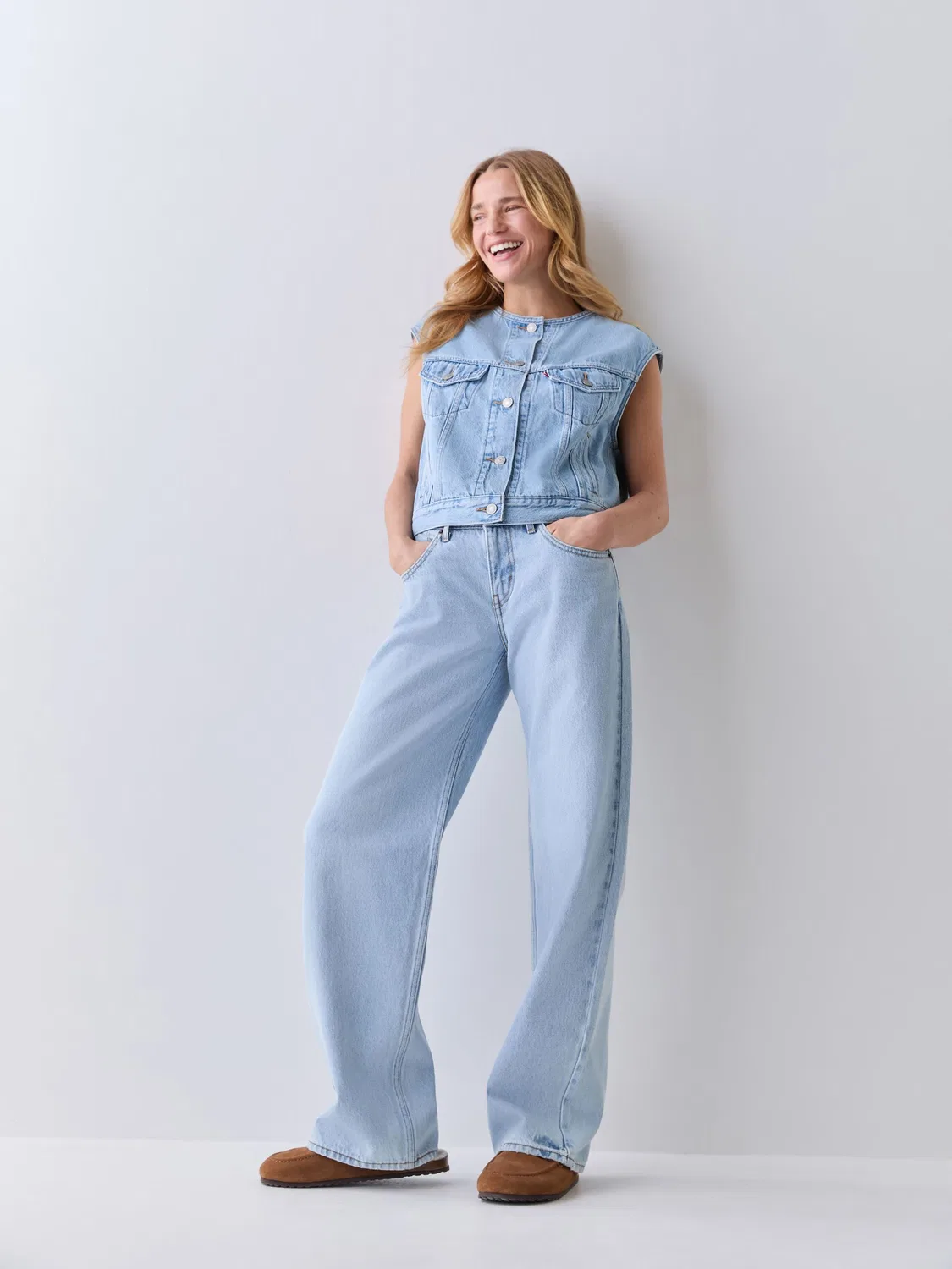 Джинсы низкой посадки, свободного кроя Levi's, Pick Sides Blue — фото 3