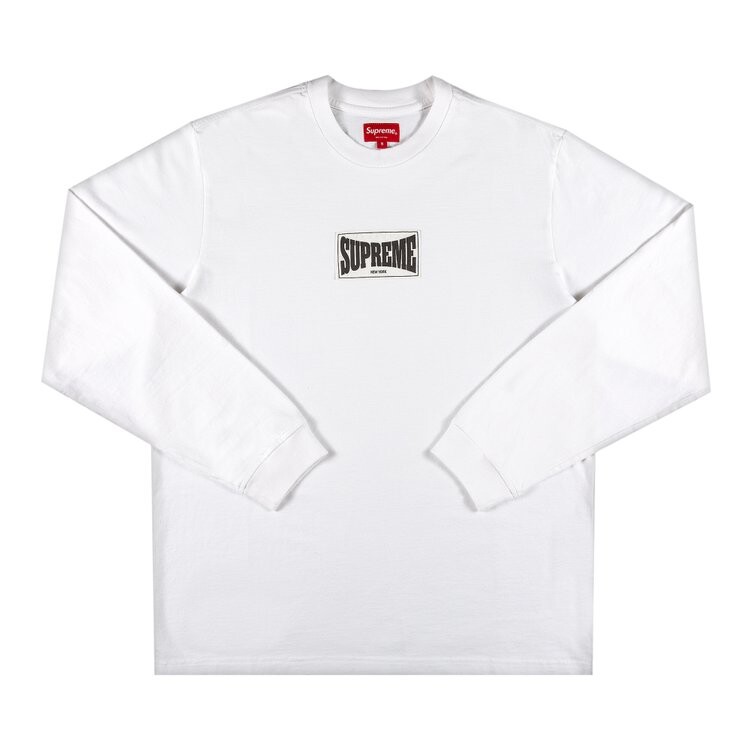 

Лонгслив Supreme Woven Label Long-Sleeve Top 'White', белый