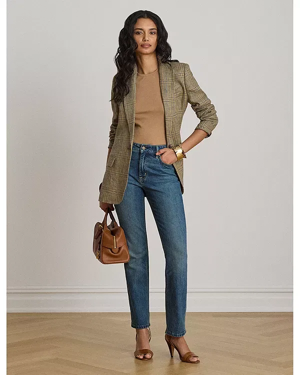 Женские джинсы с завышенной талией Slim Straight Jeans Ralph Lauren, Haze Wash — фото 2