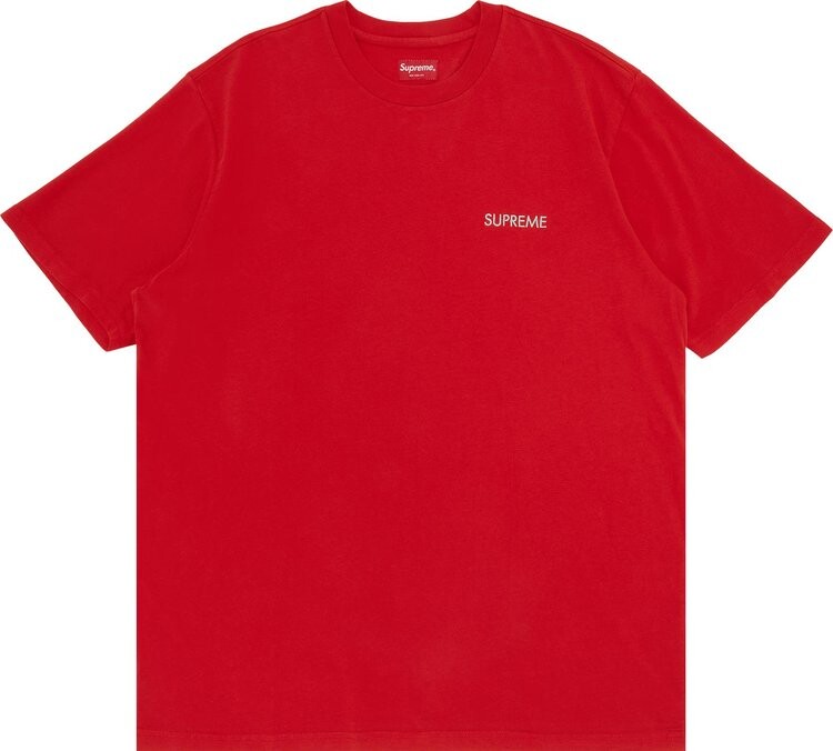 

Футболка Supreme Washed Capital Short-Sleeve Top 'Red', красный