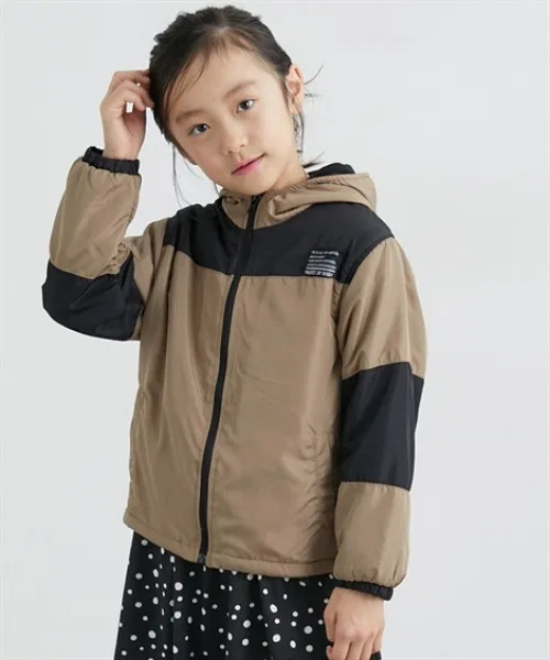 Детская куртка с флисовой подкладкой, с капюшоном, модель Mountain QUNTSTYLE, Khaki — фото 4