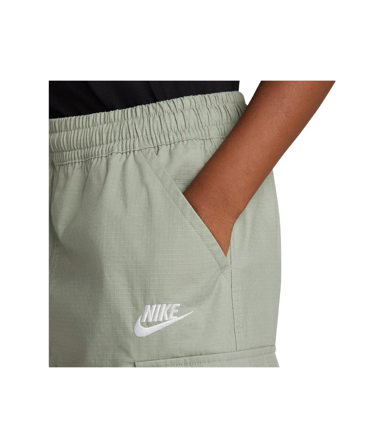 Тканые шорты-карго от Sportswear Club (для маленьких и больших детей) Nike Kids, Spruce Fog/White — фото 4