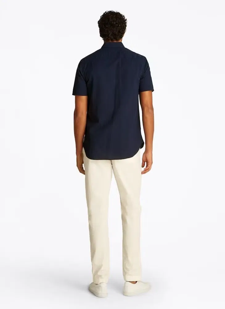 Рубашка с коротким рукавом Regular fit Seersucker Tommy Hilfiger, голубой — фото 2