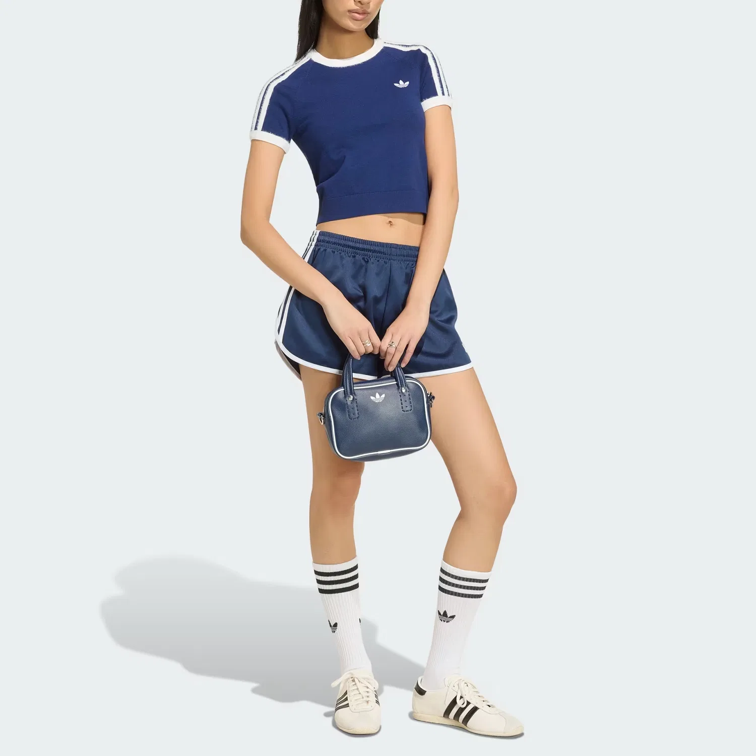 Футболка с круглым вырезом, Adidas Originals, Dark Blue/White — фото 3