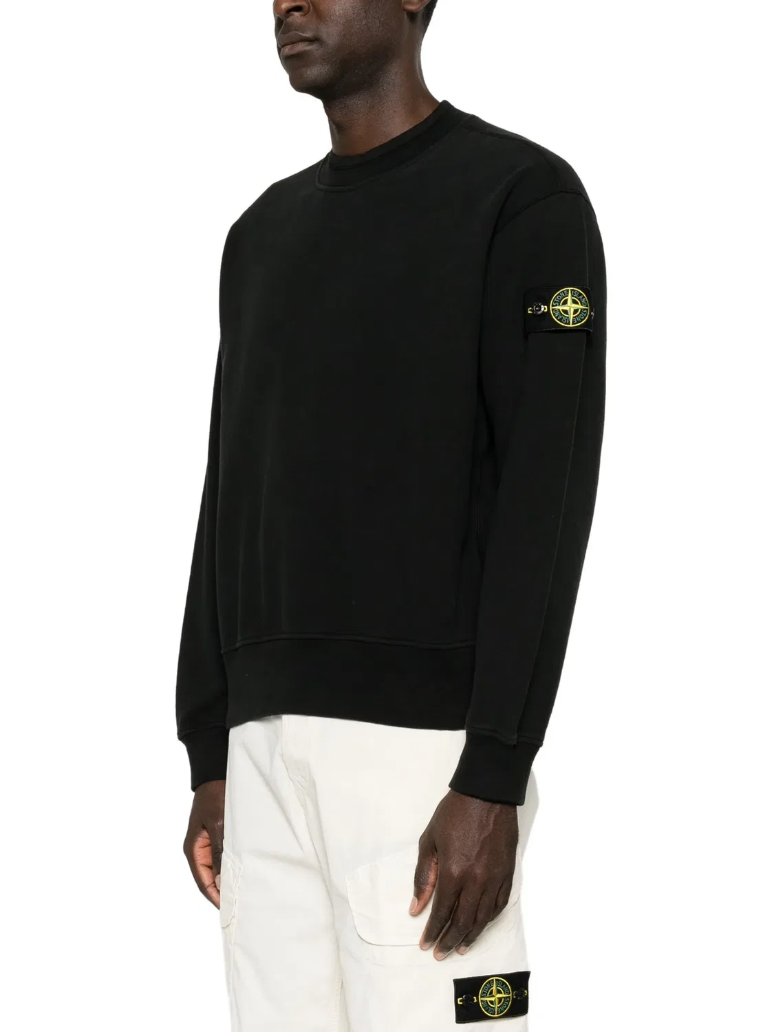Толстовка с нашивкой Compass Stone Island, черный — фото 3