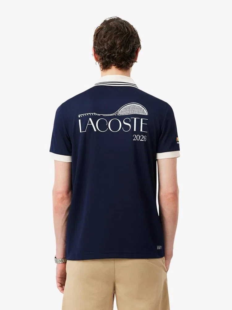 Футболка поло с открытым воротом Miami Open LACOSTE, Navy — фото 3