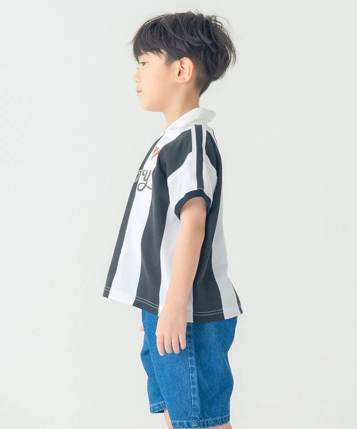 Детская футболка с воротником и принтом Game Shirt DILASH, Черный — фото 2
