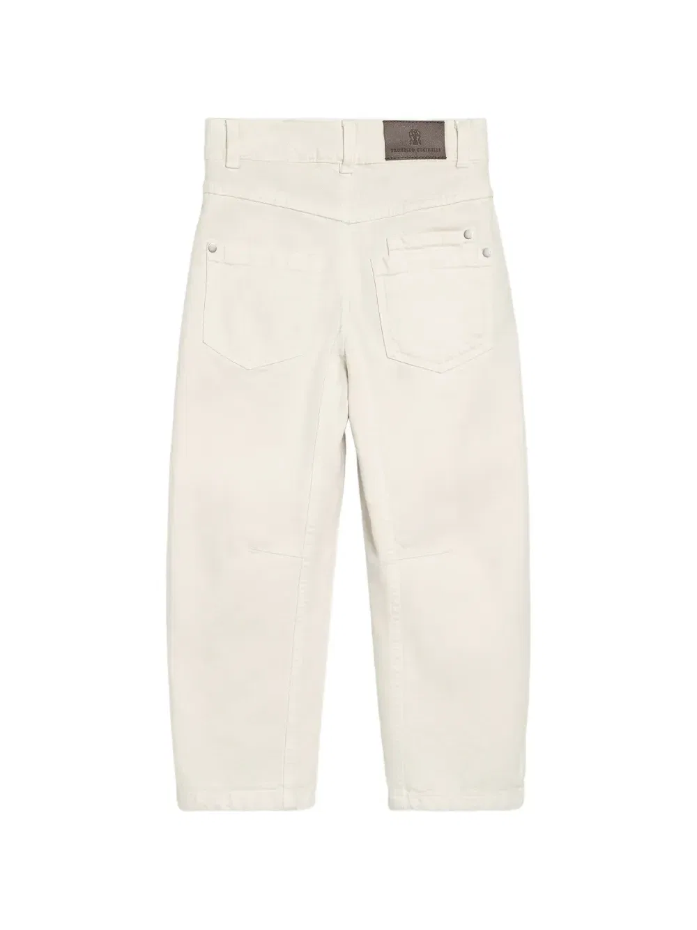 Джинсы с декором Monili Brunello Cucinelli Kids, бежевый — фото 2