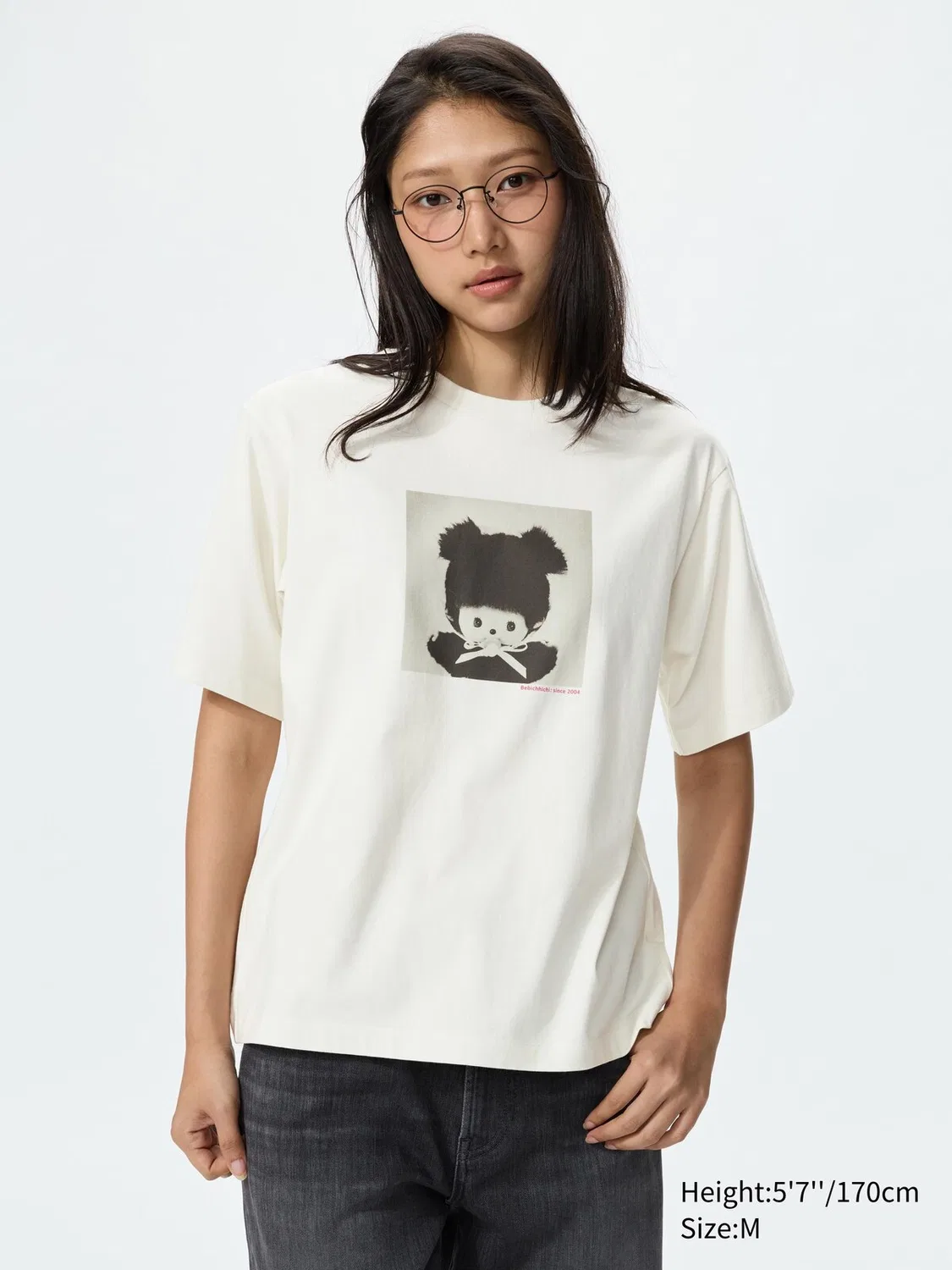 Футболка Uniqlo Monchhichi ut, с графическим принтом, натуральный — фото 2