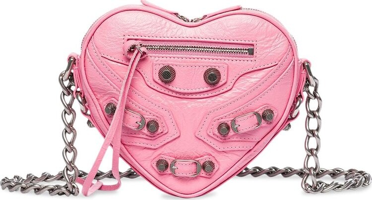 

Сумка Balenciaga Cag Heart Mini Shoulder Bag Pink, розовый