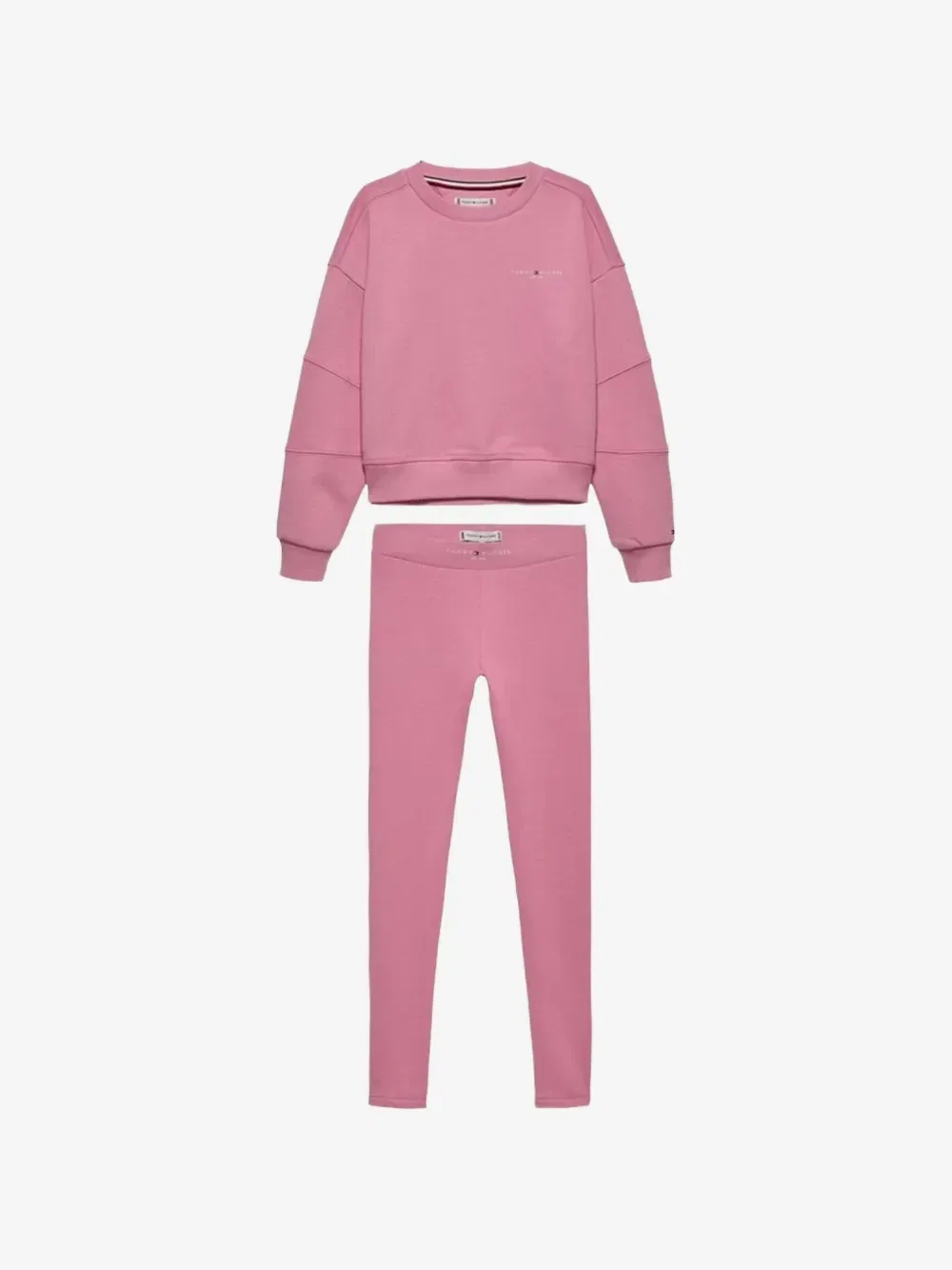 Спортивный костюм с круглым вырезом Tommy Hilfiger Junior, розовый