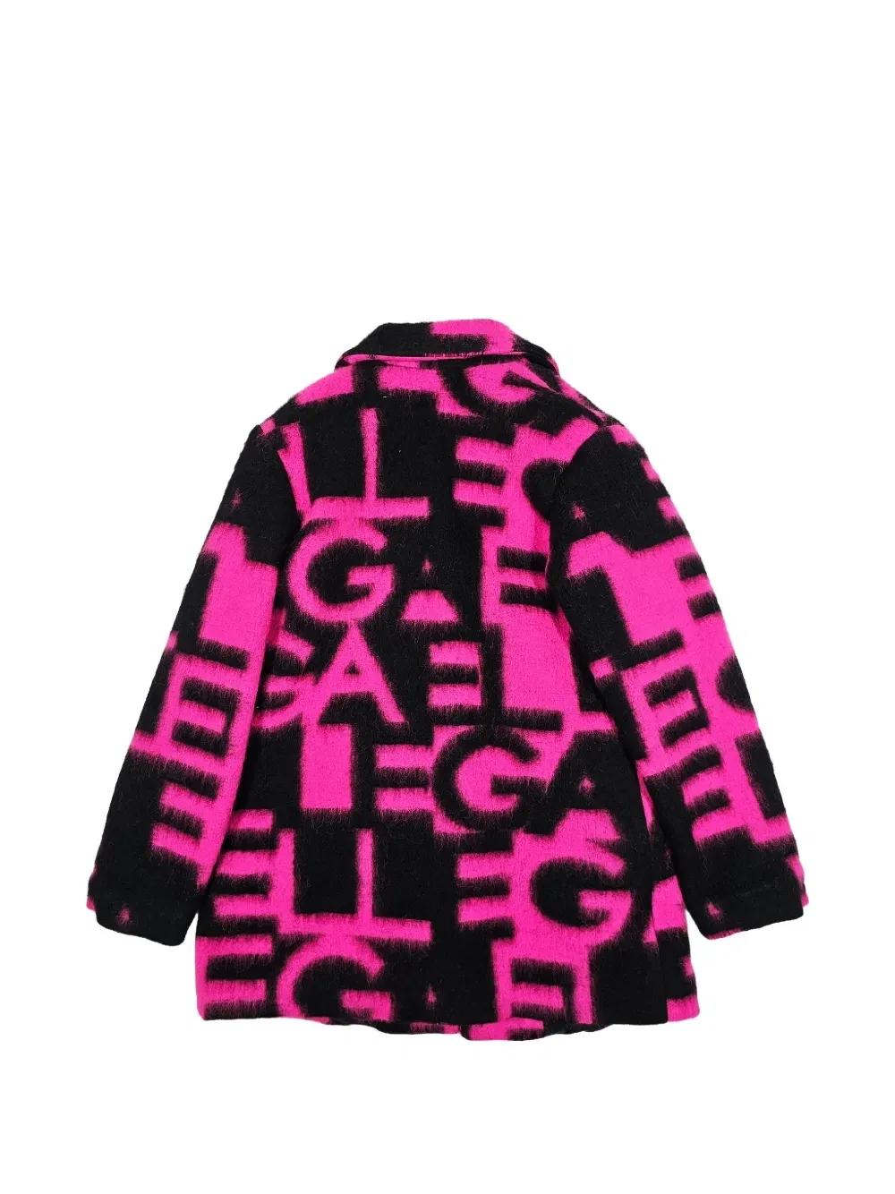 Пальто с заостренными лацканами и логотипом Gaelle Paris Kids, розовый — фото 2