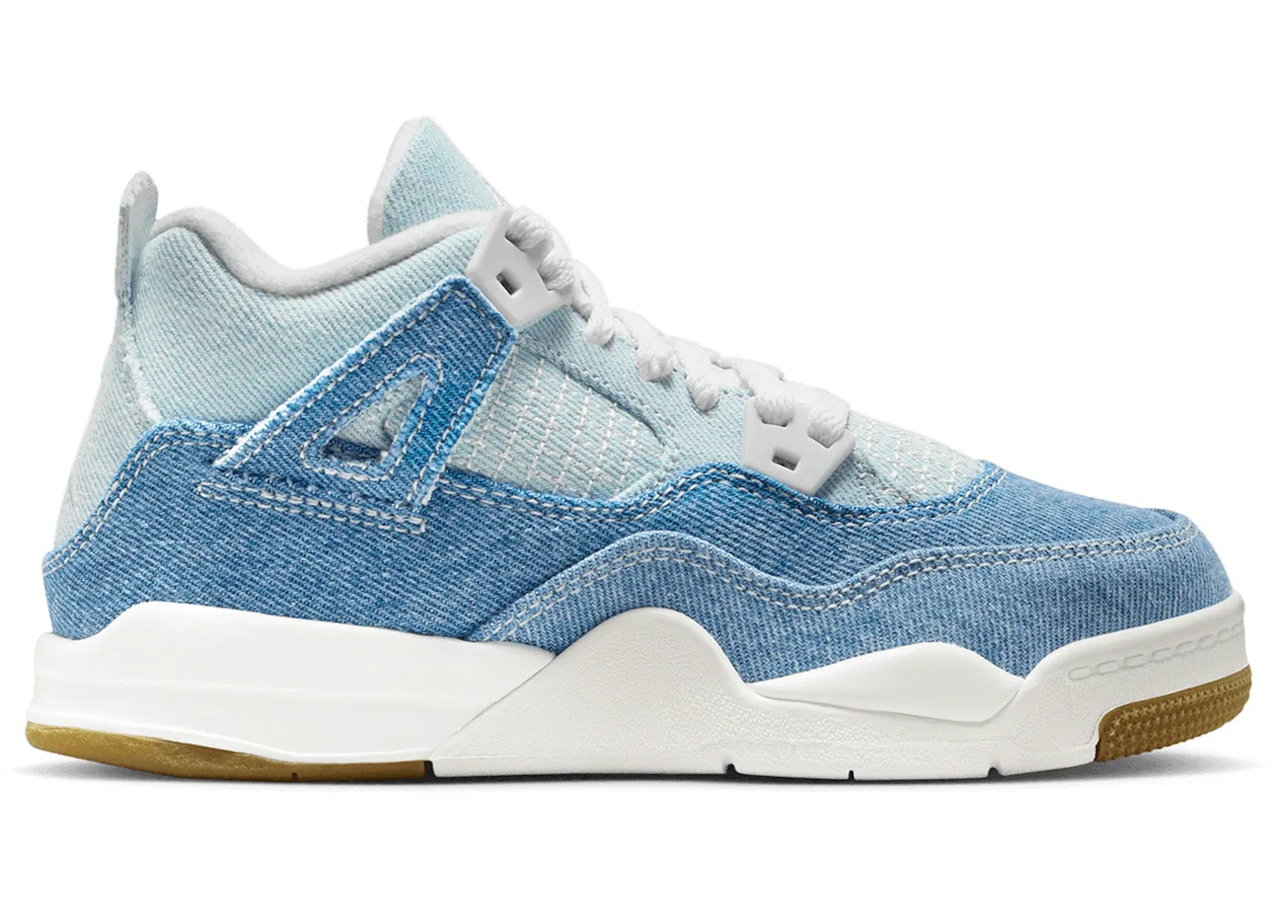 Детские кроссовки Lifestyle Jordan 4 Retro TEX Jordan, Sail/Gum Light Brown/Worn Blue/Sail/Metallic Gold