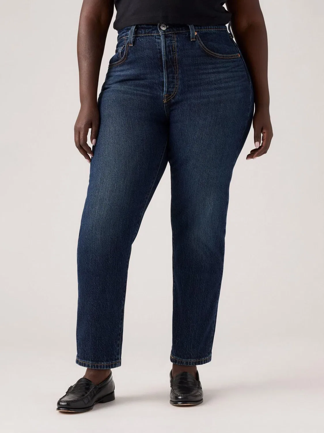 Синие укороченные джинсы Levi's Apply Now 501 — фото 4