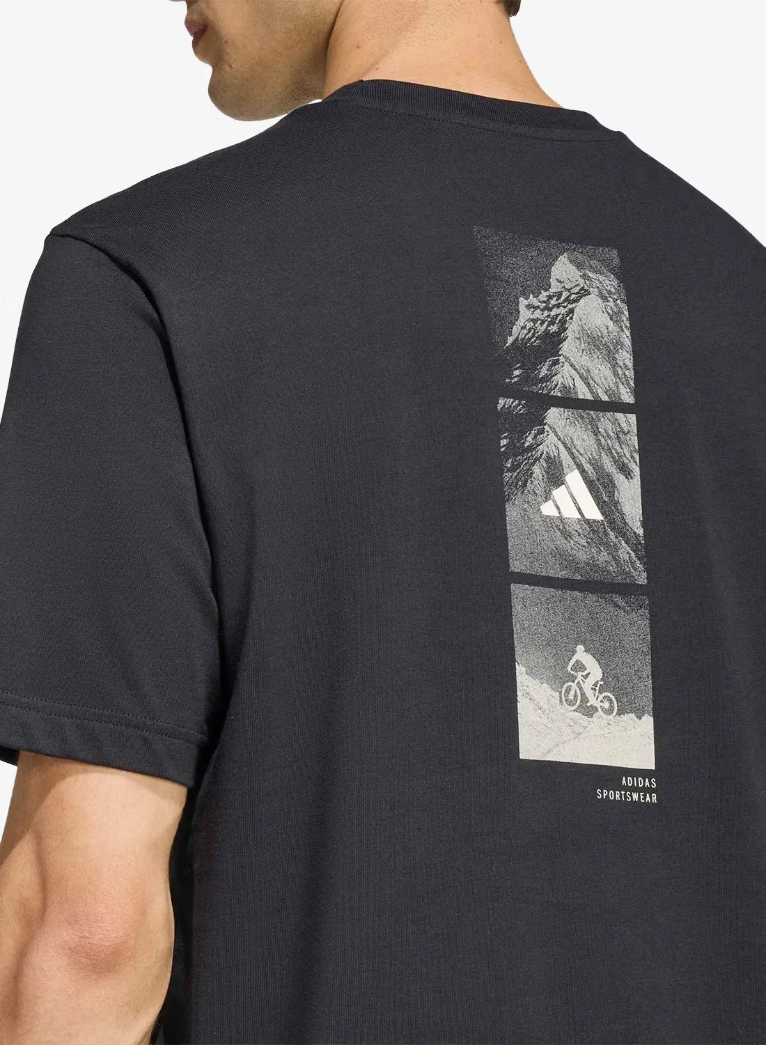 Футболка с принтом Outdoor biking graphic Adidas, черный — фото 4