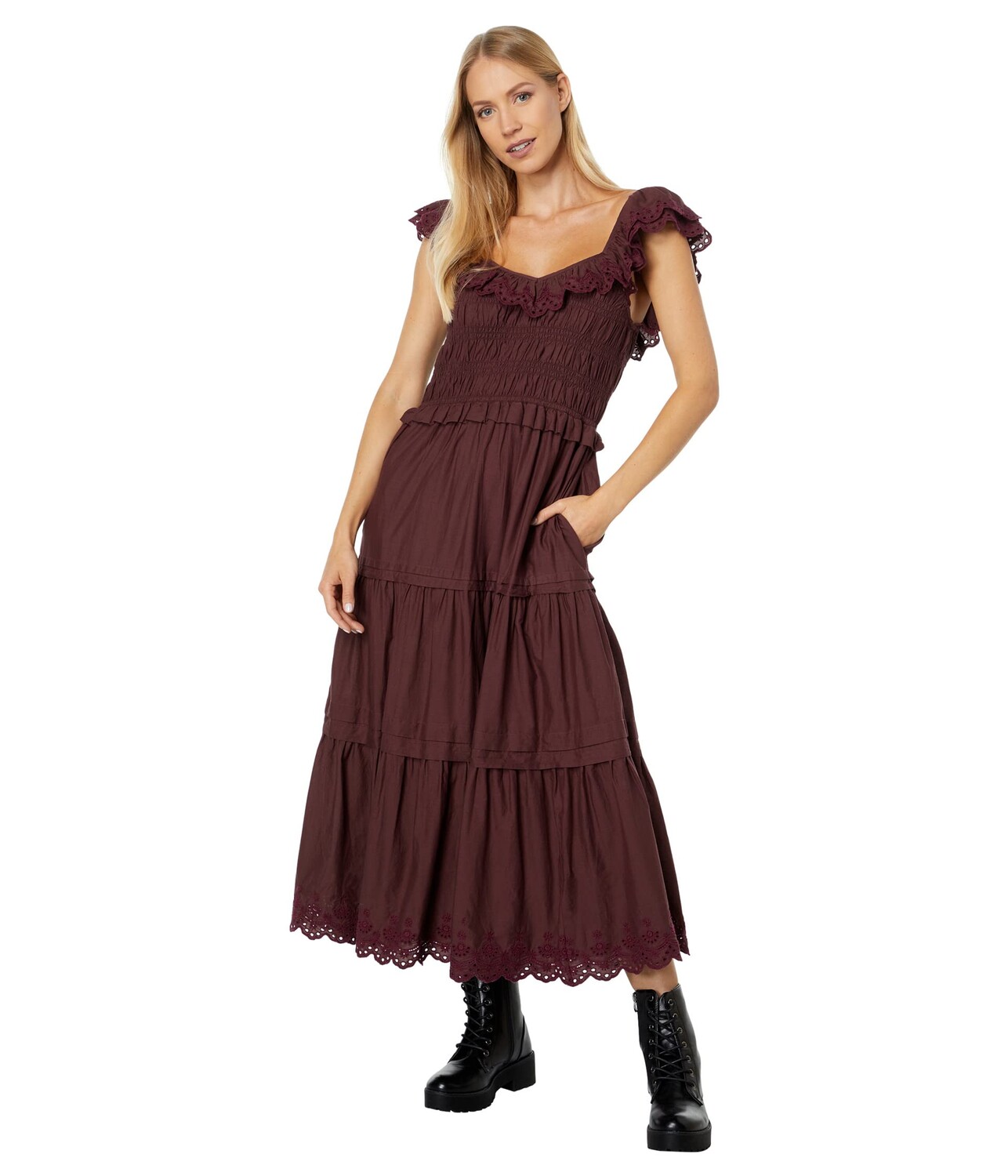 

Платье Madewell, Lucie Embroidered Cotton Midi Dress
