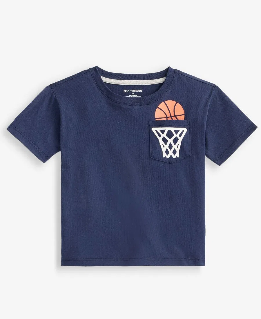Футболка с накладным карманом Epic Threads, Navy Nauti