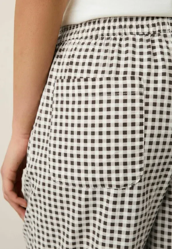 Брюки из льна и вискозы stretch 2 pack Next, Chocolate Gingham, черный/шоколадный — фото 3