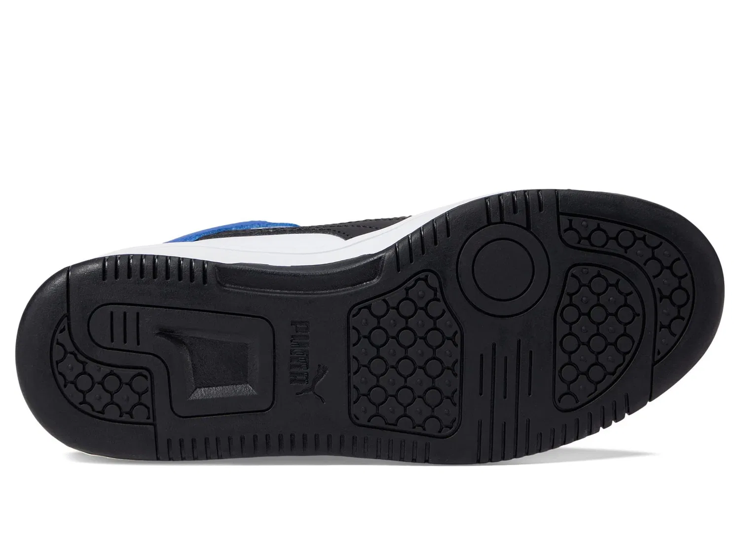 Детские кроссовки для мальчиков с перфорацией Rebound Layup PUMA PUMA White Sapphire PUMA Black Royal — фото 3