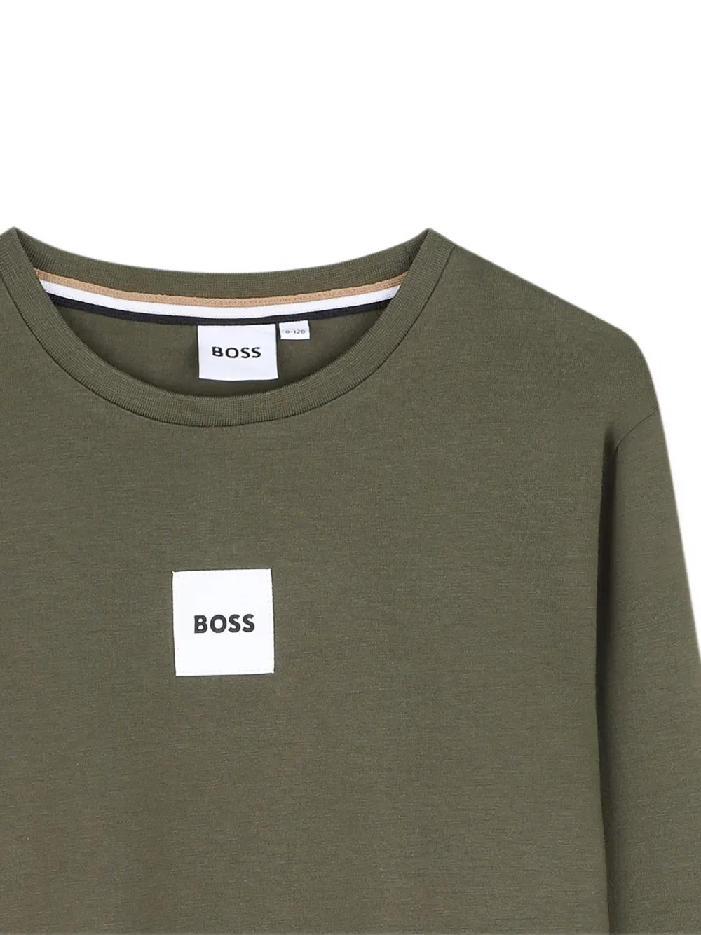 Футболка с длинным рукавом BOSS Kidswear, зеленый — фото 3