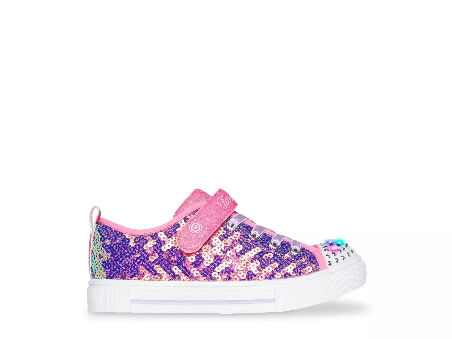 Кроссовки Twinkle Sparks Sequin Party с подсветкой, Skechers, розовый — фото 4