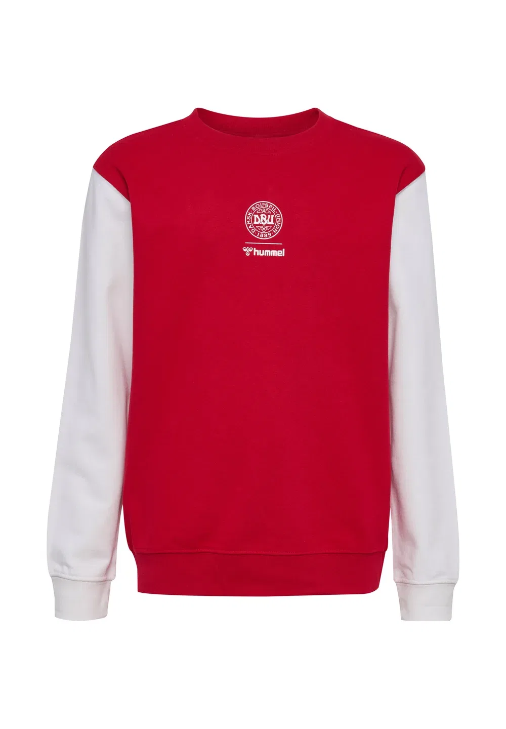 Детская толстовка унисекс с круглым вырезом и красно-белым рисунком Dbu 26 fan Hummel, Tango Red White