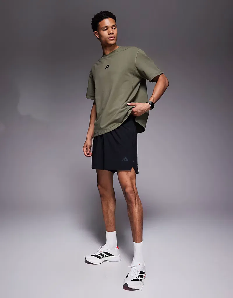 Тренировочная футболка Adidas D4T, оливково-зеленый — фото 2