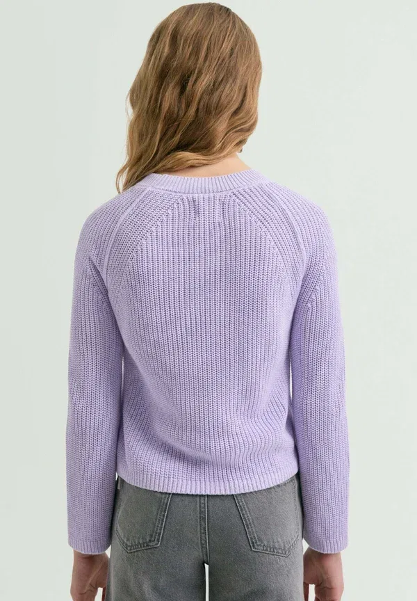 Джемпер хлопковый Niza tricot girls Scalpers, lilac, сиреневый — фото 3