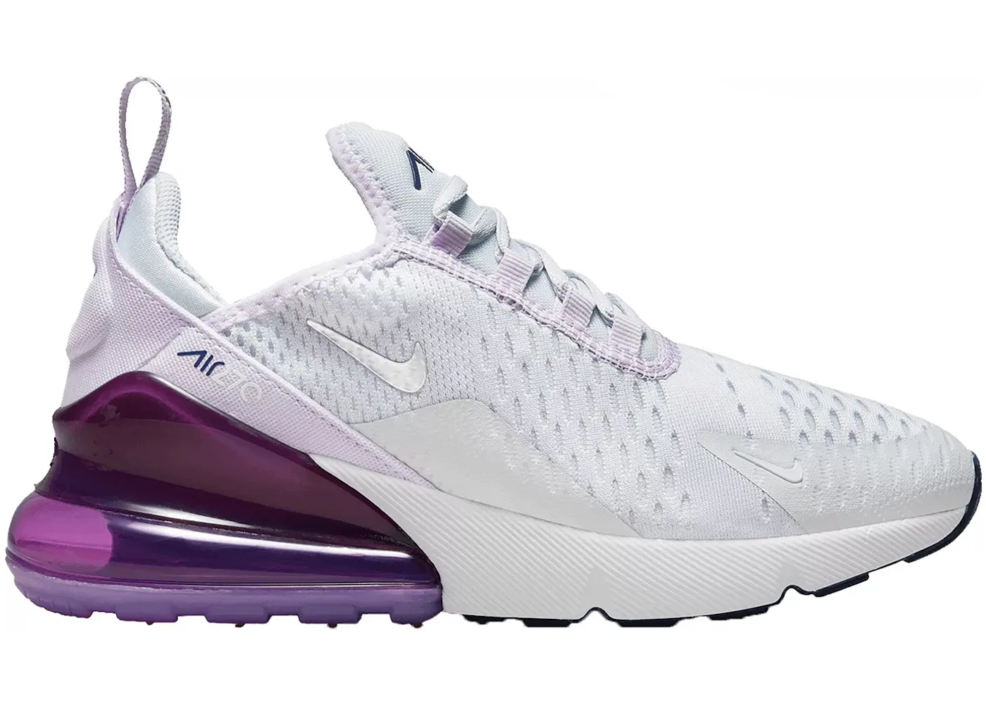 Детские кроссовки Lifestyle Nike Air Max 270, Pure Platinum/Violet Frost/Midnight Navy/Metallic Silver