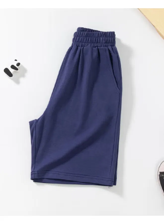 Jeanswest Шорты летние тонкие однотонные с эластичным поясом, королевский синий