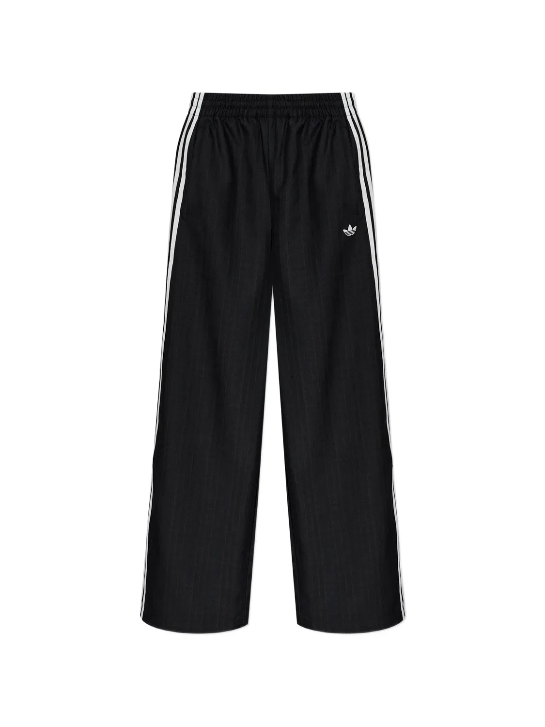 Широкие брюки в тонкую полоску Adidas, черный