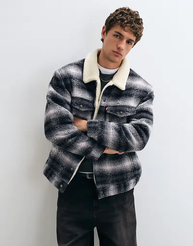 Джинсовая куртка Levi's на пуговицах с подкладкой из искусственного меха