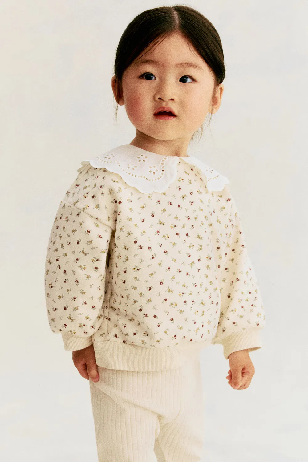 Комплект из двух предметов: рубашка и леггинсы H&M, Hellbeige/Geblümt