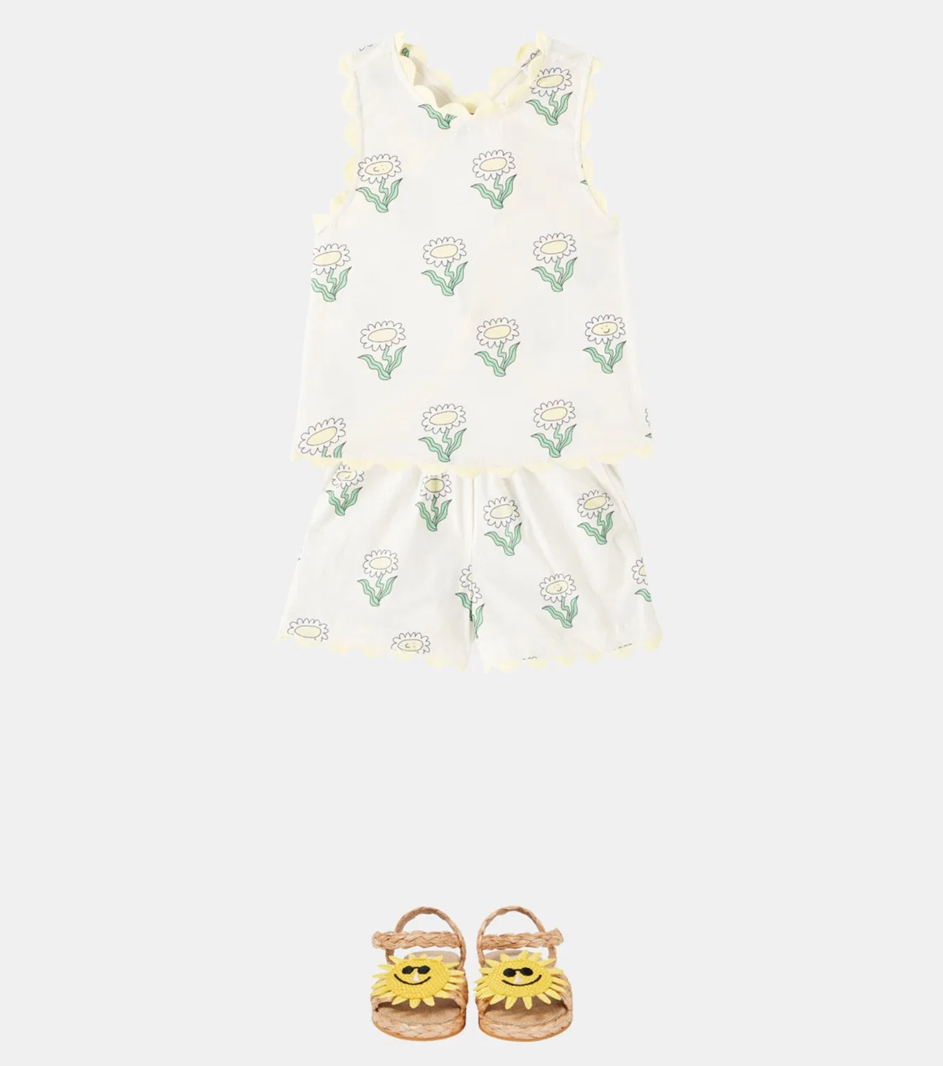 Шорты хлопковые Stella Mccartney Kids, желтый — фото 2