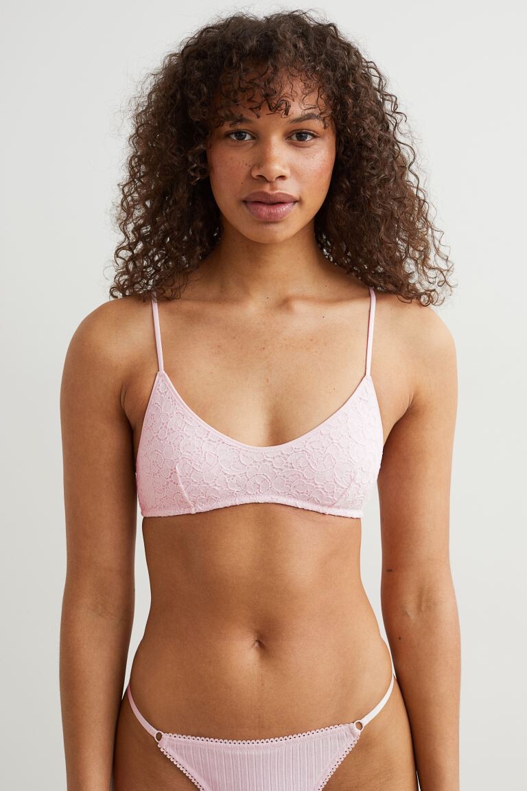 

Мягкий бюстгальтер H&M, светло-розовый