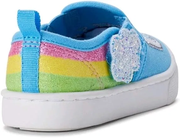Детские кроссовки для девочек с принтом Blue Rainbow Cloud Wonder Nation, Blue — фото 4