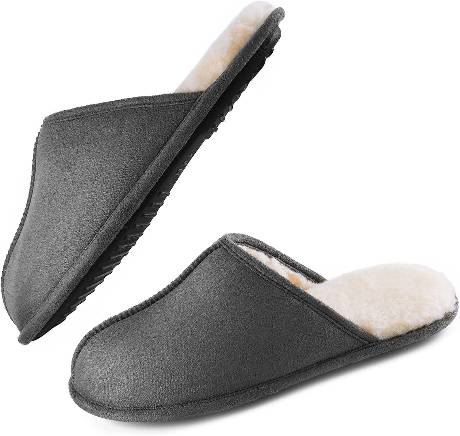 

Мужские домашние тапочки LORDFON с эффектом памяти, закрытый носок, удобные мягкие нескользящие тапочки для дома, серый