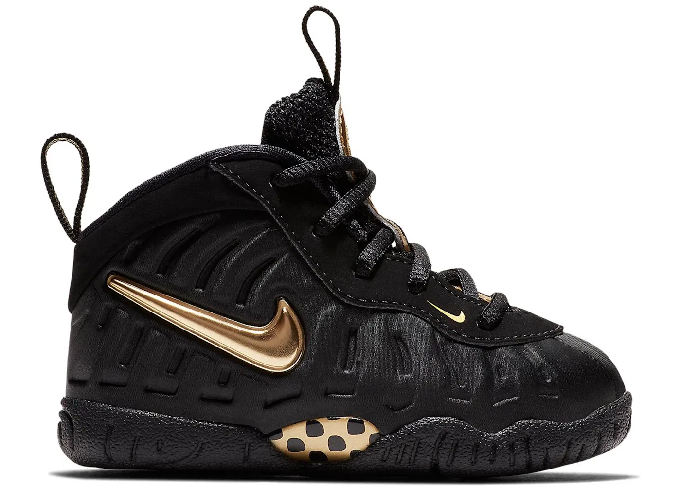Детские кроссовки Lifestyle Nike Air Foamposite Pro, Black/Metallic Gold-Black