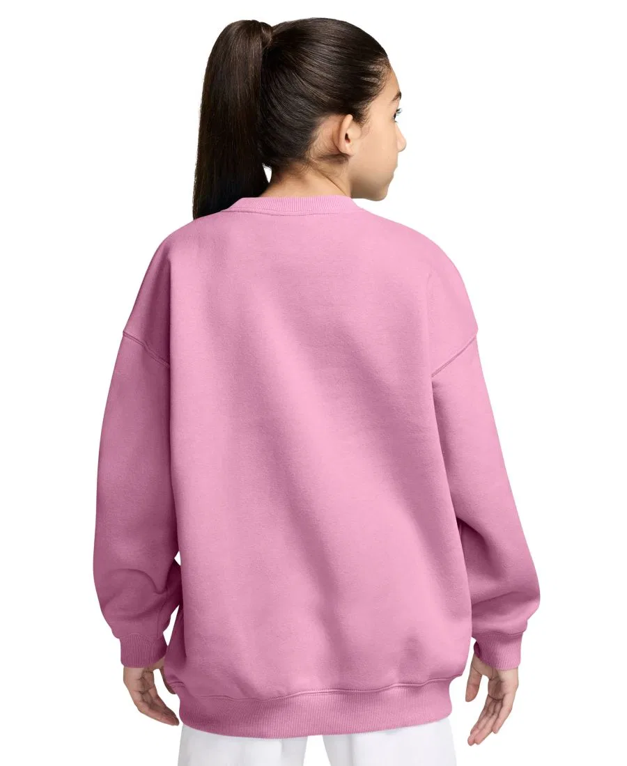 Свитшот оверсайз с вышитым логотипом Nike, Pink Rise/White — фото 3
