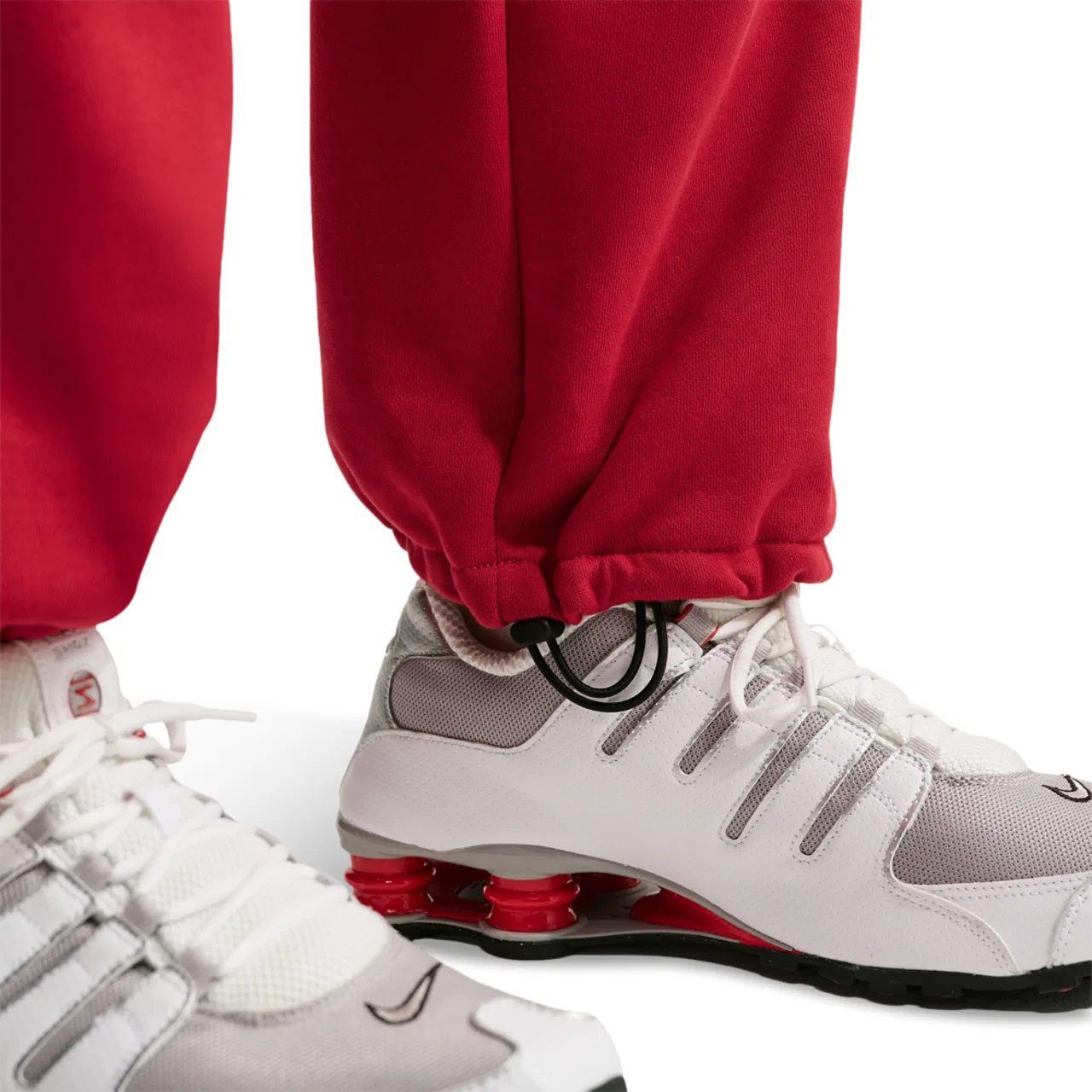 Мужские брюки свободного кроя с флисом Nike Solo Basketball Bungee Concept Pants, Red/White — фото 3