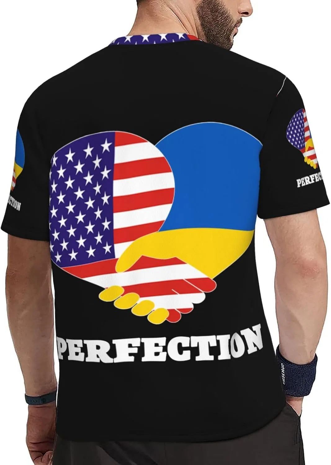 Мужская футболка из сетчатой ткани Classic, Black — фото 4