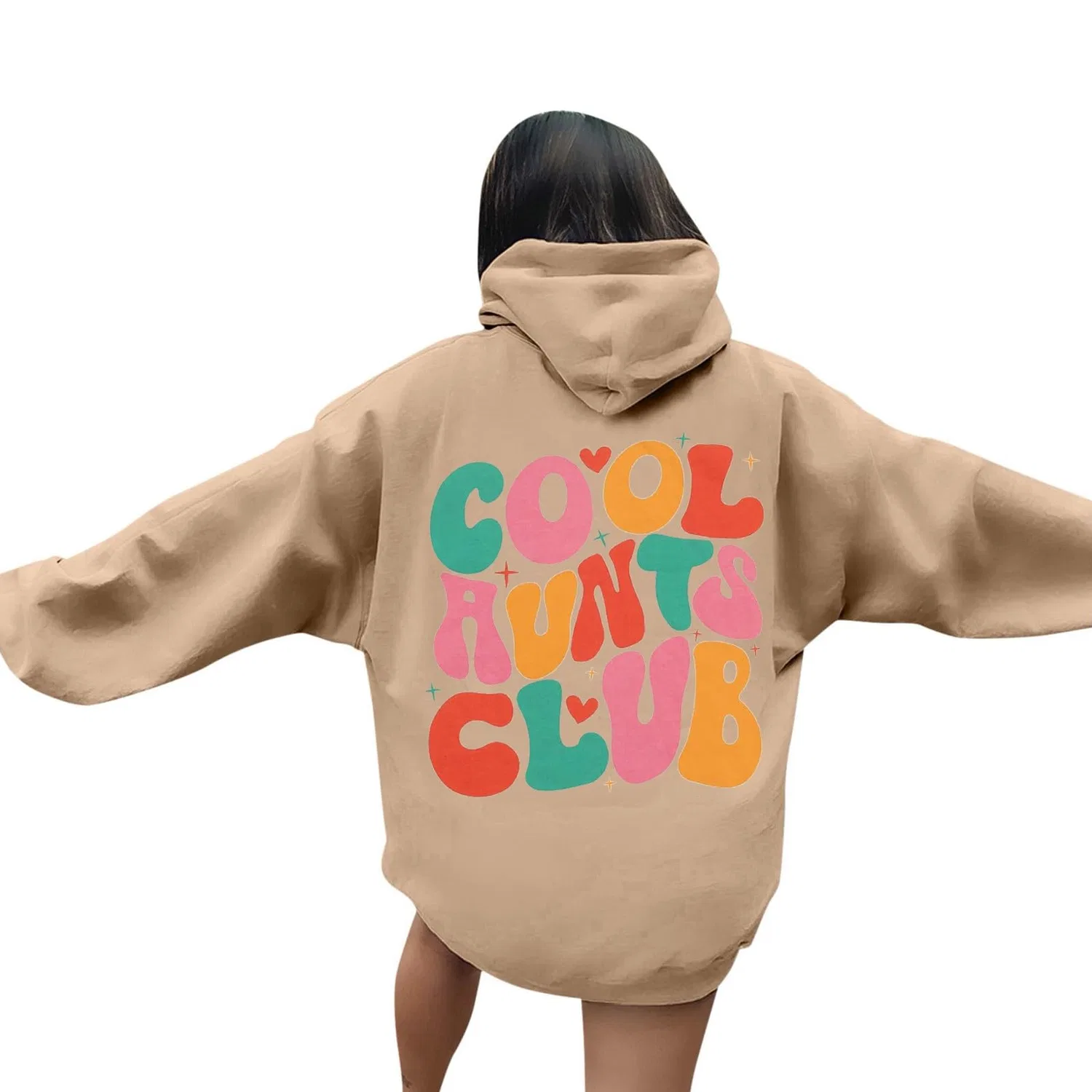 Женский худи с капюшоном и принтом Unisex Hooded Sweatshirt, 1-persimmon — фото 4