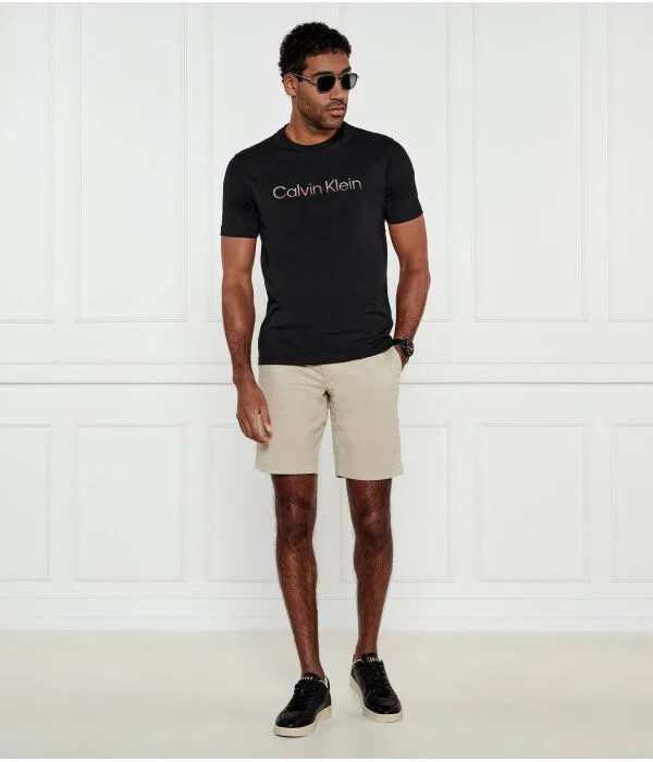 Мужская футболка хлопковая Regular Fit Calvin Klein, черный — фото 2