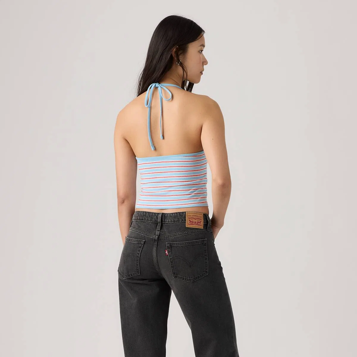 Топ-Ella halter Levi's, Ines Stripe Air Blue Signal Red - Blue — фото 4