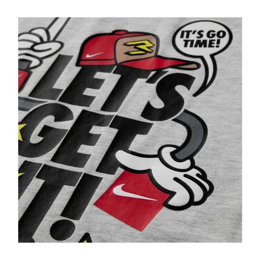 Детская футболка с принтом Lets Get It Capmando Tee Nike, Разноцветный — фото 2