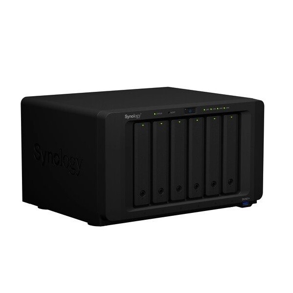 

Сетевое хранилище Synology DS1621+ NAS с 6 отсеками, черный