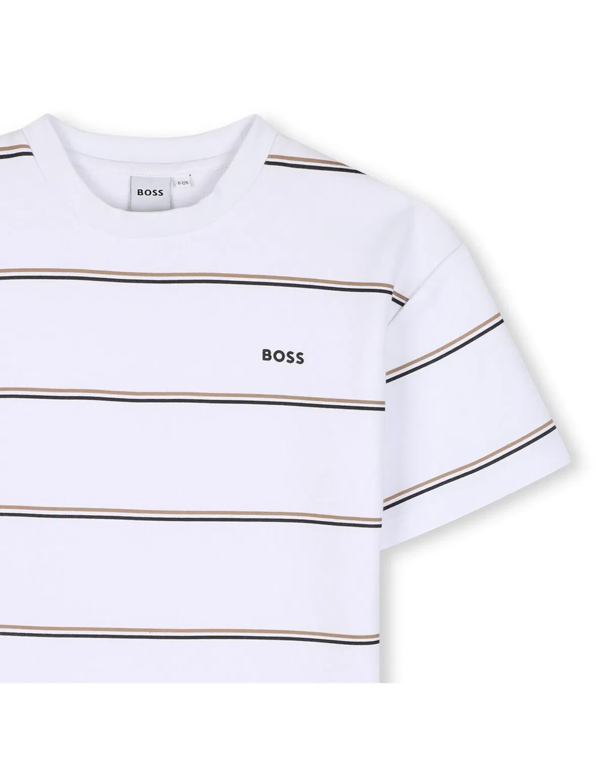 Детская футболка для мальчиков с длинным рукавом BOSS Kidswear, Blanco — фото 2